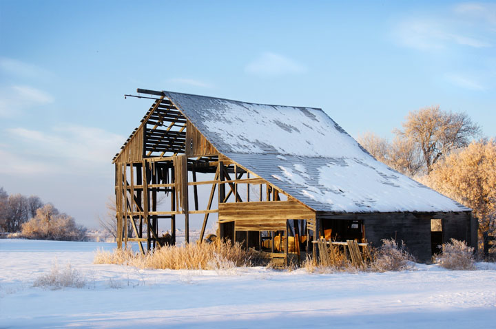 Plain City UT Barn at Sunrise